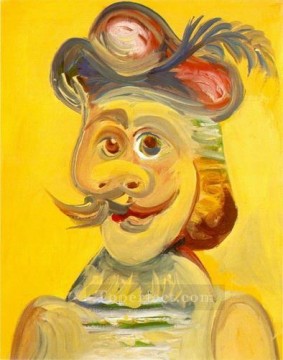 Head of a Musketeer 1 1971 Pablo Picasso Oil Paintings